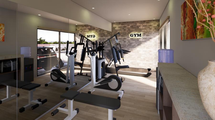 Gym with weights and cardio machines